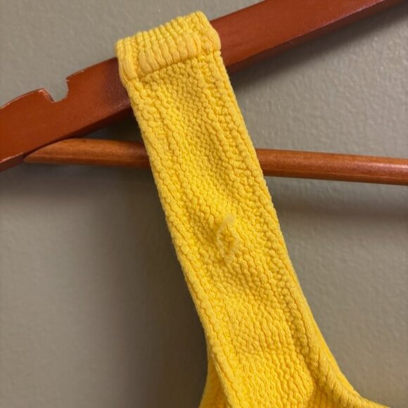 BEC + BRIDGE Bikini Top Size 4 US Yellow Square Neck Beach Vacation Summer Swim - Picture 4 of 10